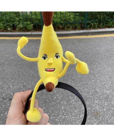 Banana Headband for Women Yellow Banana Food Headband | Photo Props for Cosplay Gathering Costume Accessory for Adults Dress Up Hat Stylish Hair Accessories - Buy Online on GoSupps.com
