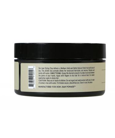Don Juan Handcrafted Styling Clay Pomade 4oz - Medium Hold - Matte Finish - Water Based - Summer Breeze Scent - Buy Online on GoSupps.com