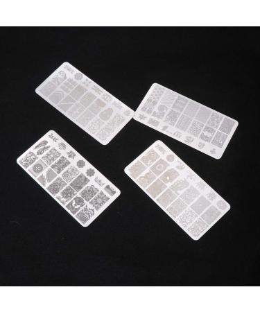 Lurrose 4-Piece Nail Stamps & Art Tools - Metal Nail Stamping Plates for Animal Designs | International Shipping Available - Buy Online on GoSupps.com