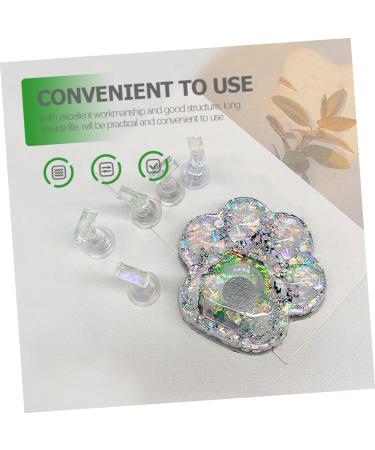 FRCOLOR Neck Masks Trendy Nail Charms 1 Set Nail Practice Holder Shine Training Rack Crystal Glue Fashion Show Hand Held Mirror 4.8x4.5cm fluorescent green - Buy Online on GoSupps.com