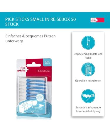 Edel+White Pick Sticks - Travel Box of 50 Pcs | Premium Oral Care for On-the-Go - Buy Online on GoSupps.com