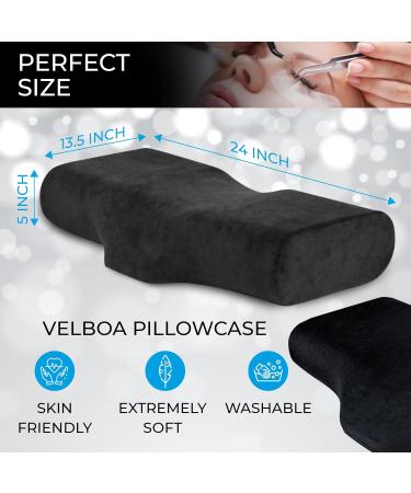 SAILFIN Lash Pillow for Eyelash Extensions - Memory Foam Cushion with Neck and Head Support - Large Black - Buy Online on GoSupps.com