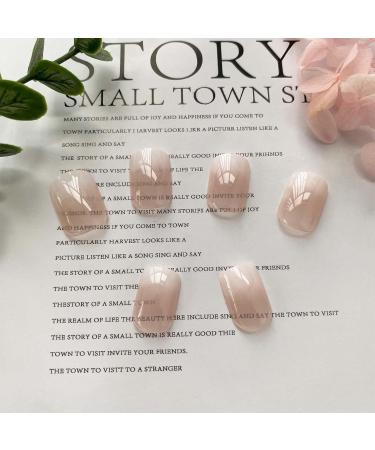 Ombre Press on Nails Short Square Nude White Gradient Full Cover Acrylic Stick on Nails for Women & Girls | 24Pcs French Manicure Decoration - Buy Online on GoSupps.com