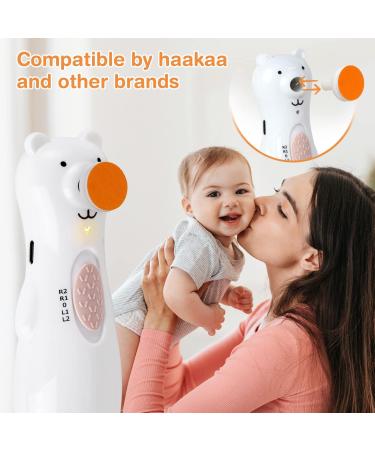 haakaa Electric Nail Trimmer Replacement Pads Baby Nail Trimmer Heads for Standard Baby Nail File Suitable for 12 Months+ Orange - Buy Online on GoSupps.com