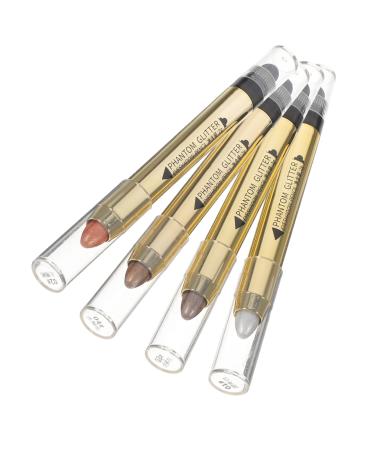 Angoily 4pcs Sticks Colorful Double-end Natural Makeup Pencil Cosmetics Long Stick Eye Shadow Lasting