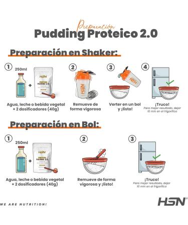  HSN HSN Protein Pudding | Rice Pudding Flavor 500g 13 servings per pack | With whey protein | Very easy to prepare | Low in calories no added sugar | Non-GMO vegan gluten-free - Buy Online on GoSupps.com