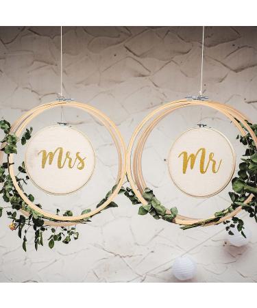 Caydo 3-Piece Large Round Embroidery Hoops Kit - Bamboo Cross Stitch Hoop Ring Set for Art, Craft, Sewing, Wedding Wreath, Dream Catcher, Wall Decor - 14/16/18 Inch - Buy Online on GoSupps.com