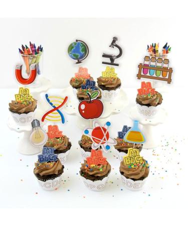 Gyufise 36Pcs Science Cupcake Toppers Science Rocks Cake Picks Baby Shower Kids Astronomy Biology Chemistry Physics Science Theme Cake Decorations for Birthday Party Decoration Supplies Style 2 - Buy Online on GoSupps.com