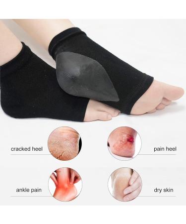 4 Pairs Moisturizing-Cracked-Ventilate Moisturizing Gel Heel Socks - Open Toe Design for Cracked Heel Repair and Foot Care Treatment Overnight - Soft Cotton Silicone Blend Multicolor - Buy Online on GoSupps.com