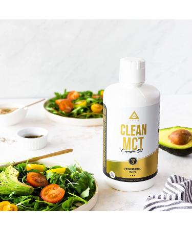 LevelUp Pure C8 MCT Oil - Keto Energy & Focus Supplement - 100 Caprylic Medium Chain Triglycerides 32 oz - Ketogenic Coffee Boost - Weight Management Support - Buy Online on GoSupps.com