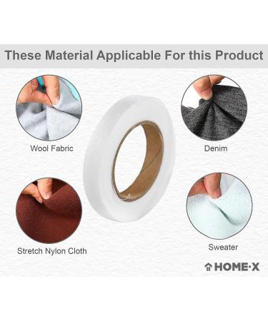Home-X Set of 2 Iron-On Hem Tape Fabric Fuse Tape - No Sew Hem Solution | Heat Activated Fabric Adhesive | Double Sided Fuse Tape - 27 Yards White - Buy Online on GoSupps.com