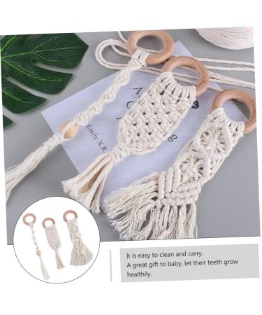 3 Pcs Teething Stick Toy - Natural Beechwood Tooth Stick for Babies | Safe & Soothing Teething Relief - Buy Online on GoSupps.com