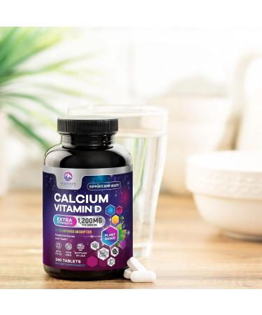 Calcium 1200 mg with Vitamin D3 - Bone Health Supplement Vitamin D & Calcium Supplements for Women & Men - Bone Strength Teeth & Immune Support Nature's Calcium Pills Bottled in USA - 240 Tablets 240 Count (Pack of 1) - Buy Online on GoSupps.com