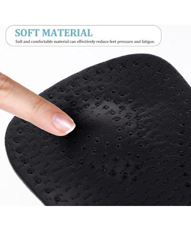 DOITOOL Plantar Fasciitis Relief Insoles - Arch Support Cushioned Inserts for Men and Women - Leather Arch Half Pad for Flat Feet - 1 Pair Black Heel Cushions - Size 39-40 - Buy Online on GoSupps.com