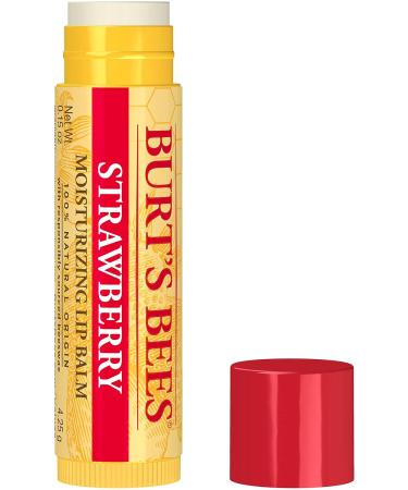 Burt's Bees Strawberry Moisturizing Lip Balm - 0.15 oz | Natural Hydration for Soft Lips - International Shipping Available - Buy Online on GoSupps.com