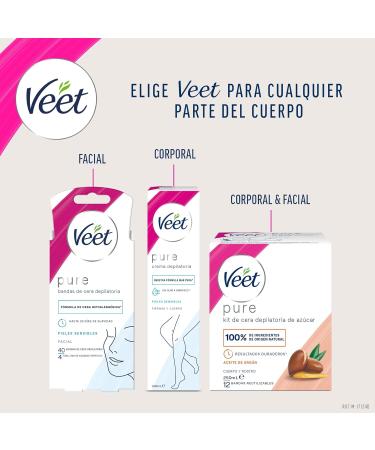 Veet Natural Inspirations Hair Removal Wax Tin 250ml - Gentle Effective Hair Removal for Smooth Skin | Buy Online with International Shipping - Buy Online on GoSupps.com