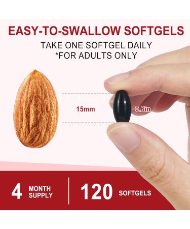 AEBEFBAW Astaxanthin 12mg 120 Softgels Premium Astaxanthin Antioxidant Natural Microalgae Multi-Effect Health Support for Eye Joint Internal Circulation Skin Health - Buy Online on GoSupps.com