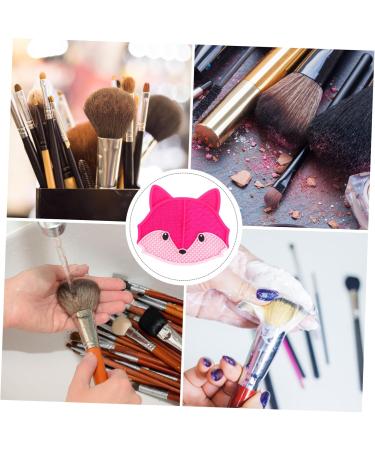 Beavorty fox scrub makeup brush cleaning mat silicone makeup brush cleaner mat makeup brush cleaning pad makeup brush cleaning mat brush cleaning pad silicone washer Silica gel simple 17x15cm Rosy - Buy Online on GoSupps.com