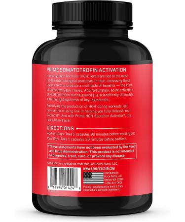 Force Factor Prime HGH Activator Supplement for Men - 150 Capsules - Buy Online on GoSupps.com