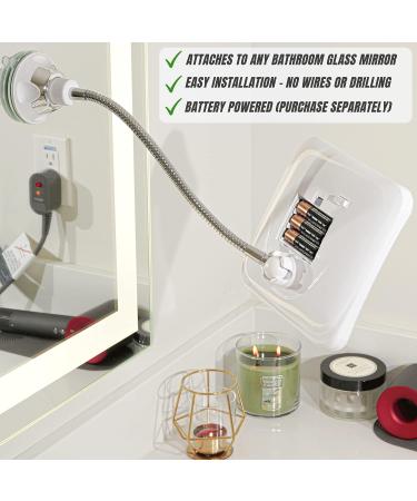 SunplusTrade LED Makeup Mirror with Magnification - Portable Cordless Design for Home and Travel | Flexible Gooseneck for Easy Positioning - Buy Online on GoSupps.com