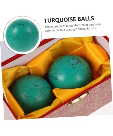 Frcolor 2 Pack Turquoise Handball & Baoding Fitness Balls | Home Decor Gifts & Massage - Ideal for Gymnastics & Wellness - Buy Online on GoSupps.com