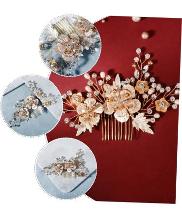 FRCOLOR 1pc Comb Bridesmaid Hair Accessories Hair Accessory for Women Exquisite Hair Accessory Rhinestone Bridal Hair Accessory Tiara Leaf Hair Clips Goody Hair Clips for Women Wedding - Buy Online on GoSupps.com
