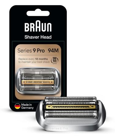 Braun Series 9 PRO+ Electric Shaver & Electric Shaver Head Replacement Part 94M Silver Compatible with Series 9 Pro and Series 9 Electric Razors for Men Shaver + Shaver Part 94M Silver - Buy Online on GoSupps.com