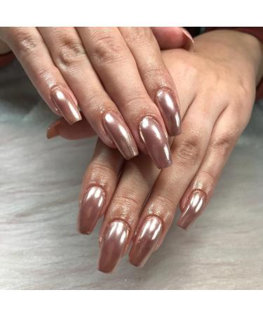 GZMAYUEN Rose Mirror Chrome Nail Powder Metallic Powder for Nails 6 Colors Solid Pink Nail Art Chrome Powder 07 - Buy Online on GoSupps.com
