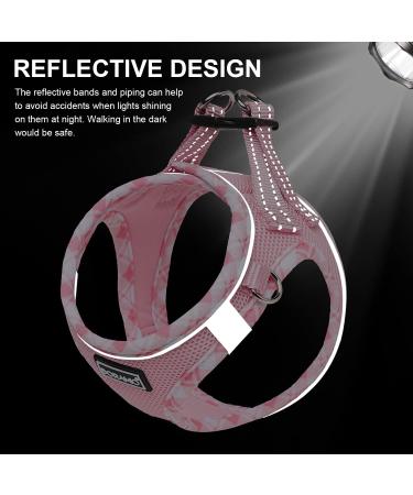 Doramio Dog Harness for Small Dogs & Cats - Reflective Breathable Step-In Design with Leash - Safety Training Vest (Pink Size S) - Buy Online on GoSupps.com
