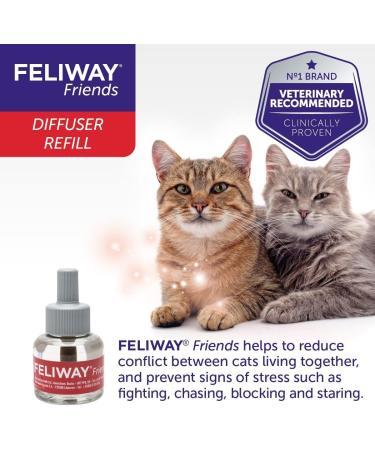 FELIWAY Friends 30 Day Refill helps to reduce conflict in multi-cat households helping cats get along better - 48ml Red Pack of 1 - Buy Online on GoSupps.com