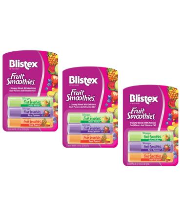 Blistex Fruit Smoothies Lip Moisturizers 3 Sticks 0.10 oz each Pack of 3 - Buy Online on GoSupps.com