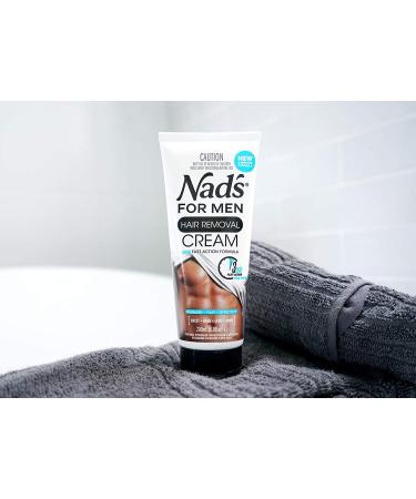 Nad's for Men Hair Removal Cream 6.8 Oz - Painless Depilatory Solution for Coarse Male Body Hair - Buy Online on GoSupps.com