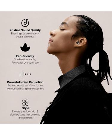 Shop High Fidelity Concert Ear Plugs | 21dB Noise Reduction for Festivals & Live Events | 8 Ear Tips Included Safe Hearing Protection - Buy Online on GoSupps.com