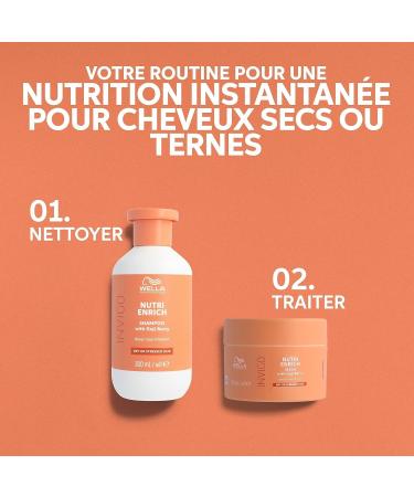 Wella Professionals Invigo Nutri Enrich : Shampoing Nourrissant l'Acide Ol ique et aux Baies de Goji+ Masque Nourrissant Anti-Frisottis Restaure les Cheveux Secs et Ab m s 300 ml + 150 ml - Buy Online on GoSupps.com