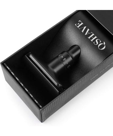 QSHAVE Matte Black Adjustable Safety Razor - Classic Double Edge Razor with 1 Blade | Perfect for a Smooth Shave | International Shipping Available - Buy Online on GoSupps.com