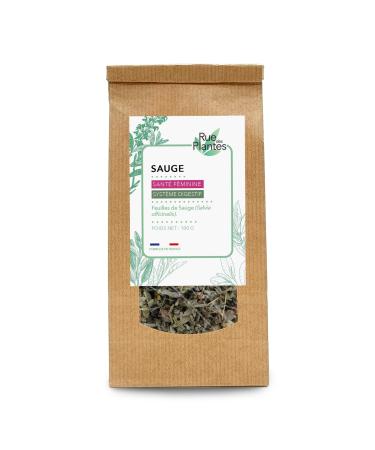 Sauge Feuilles Coup es 100 g Plante pour Infusion Bien- tre | Favorise la Digestion Contribue l quilibre F minin & Soutient les D fenses Naturelles | Conditionn e en France RUE DES PLANTES