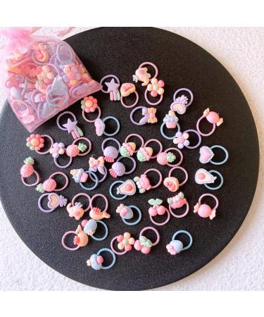 SHUSAY 40 PCS Toddler Girls Hair Ties | Elastic Rubber Bands in Mix Colors | Soft Hair Bands Holders | Multicolor-01 - Buy Online on GoSupps.com