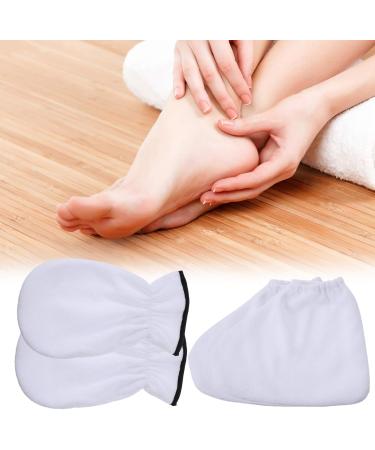 SAFIGLE Moufles et Pantoufles de Bain la Paraffine 2 Pi ces Taille Unique Blanc Thermique Mains et Pieds Soin Spa Domicile - Buy Online on GoSupps.com