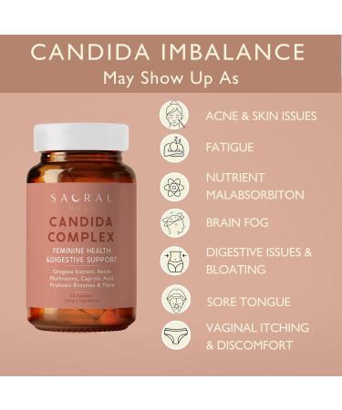Candida Cleanse - 8 Natural Ingredients for Digestive Support & Feminine Care | Oregano Probiotics Reishi Mushroom & More - Buy Online on GoSupps.com