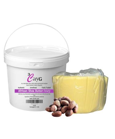 3CayG Raw Organic Ivory Shea Butter 5LB Pail Clean Ready to Use Bulk Shea Butter Raw African Shea Butter Great for Body Butters Soap Making Haircare Skincare DIY Beauty Products (5LB) 5 Pound (Pack of 1) Ivory - Buy Online on GoSupps.com