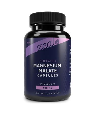 Zeal Premium Chelated Magnesium Malate (400mg | 135 Capsules) Capsule (135 Count)