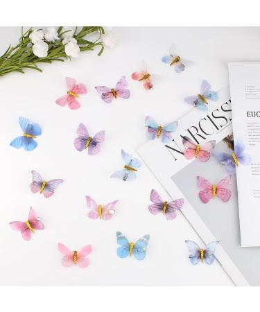 20 PCS Butterfly Hair Clips Set - Small Y2K Accessories for Thick Hair - Cute Glitter Butterflies in Pink, Purple, White - Kawaii Hair Accessory - Buy Online on GoSupps.com