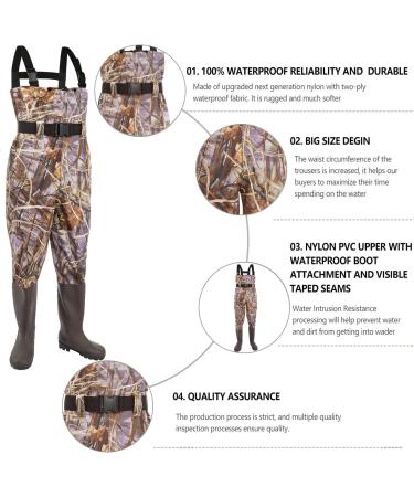 KOMEX Chest Waders for Men with Boots Waterproof  Fishing & Hunting Waders with Boot Hanger Camo 11 - Buy Online on GoSupps.com