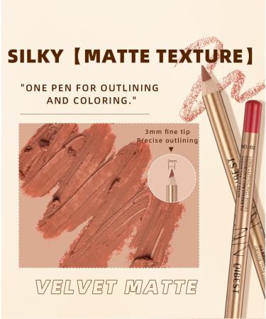 Matte Lipstick Natural Waterproof Lip Liner Pencil Makeup Lips Cosmetic Tools Long Lasting Lip For All Occasions - Buy Online on GoSupps.com