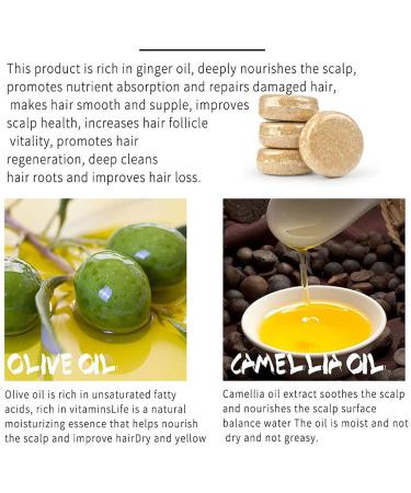 Ginger Hair Regrowth Shampoo Bar Ginger Shampoo Soap Ginger Shampoo Bar Solid Shampoo Bar (3pcs) - Buy Online on GoSupps.com
