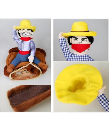 DELIFUR Dog Costumes | Pet Halloween Cowboy Rider Style Outfits for Small Dogs - Buy Online on GoSupps.com