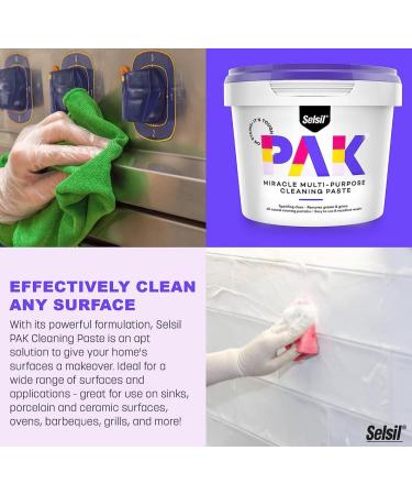 Double Pack SELSIL PAK Miracle Multi-Purpose Cleaning Paste Cleaner Paste Removes All Stains and Soils Natural Cleaning Particles Sink Shoe Stainless Steel Cleaner Cleaning Supplies - 500gr*2 - Buy Online on GoSupps.com