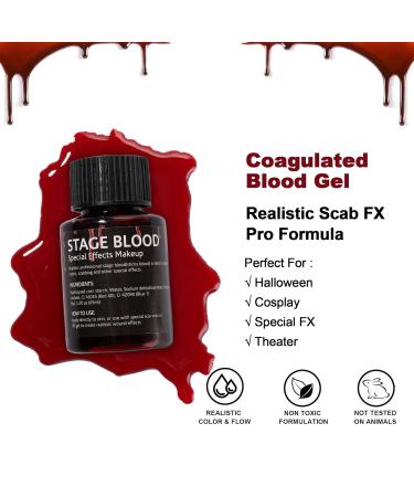 Realistic Edible Fake Blood - 2.2oz Sticky Blood Makeup for Halloween SFX Costumes & More - Buy Online on GoSupps.com