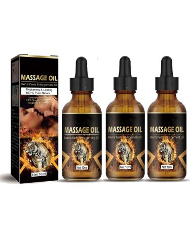 Huile d'agrandissement du p nis huiles d'agrandissement du p nis pour hommes pour prolonger la vie sexuelle Huile de massage g nital masculin hommes am lior s retardent l' jaculation (A 3PC)