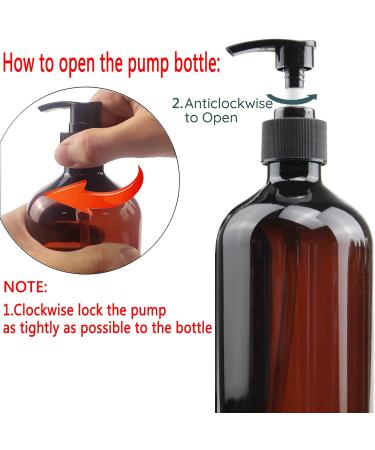 Empty Plastic Bottles with Pump Dispenser and 6pcs Labels Included Refillable Travel Containers for Hand sanitizer Shampoo Lotion etc - BPA/Paraben Free 500ml/16.9oz (4 Pack)  - Buy Online on GoSupps.com